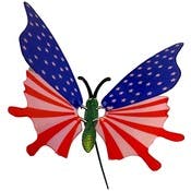 U.S.A Flag Style Butterfly Garden Stakes - Assorted