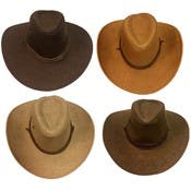 Faux Suede Cowboy Hats - Assorted