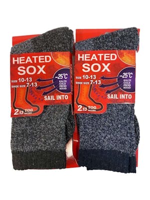 Men's Heated Thermal Socks - Black/Navy