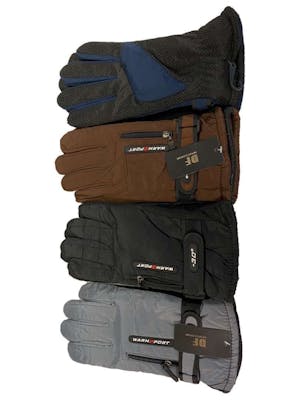 Men's Zipper Pocket Gloves - Assorted