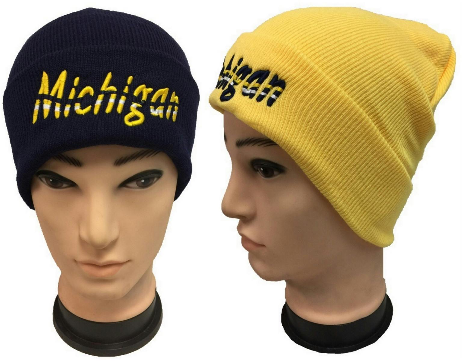 Knitted Michigan winter hat