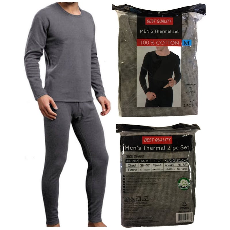 Men's Thermal Shirt & Pants Set - Assorted Colors  M - 2 X