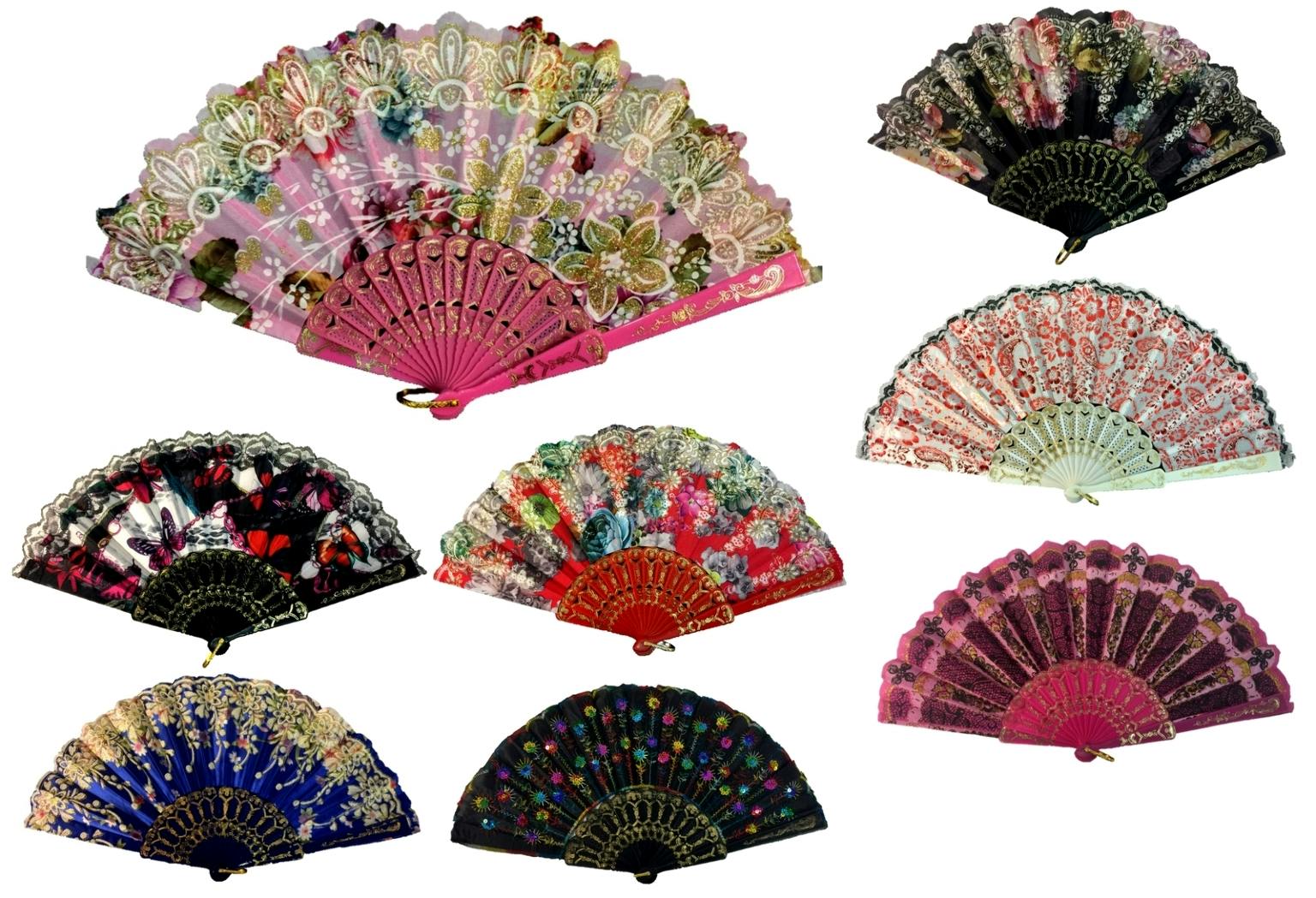 Wholesale Hand Fans Assorted Styles (SKU 1301533) DollarDays