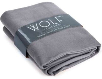 Fleece Blanket - Twin Size, Gray, 60x90