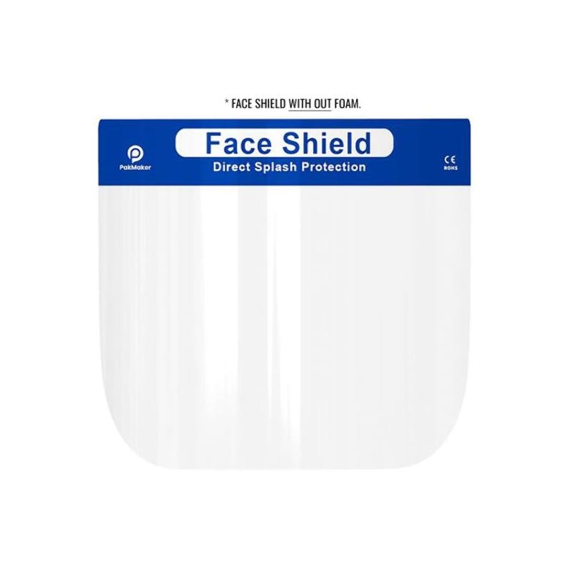 Plastic Face Shield - Without Foam