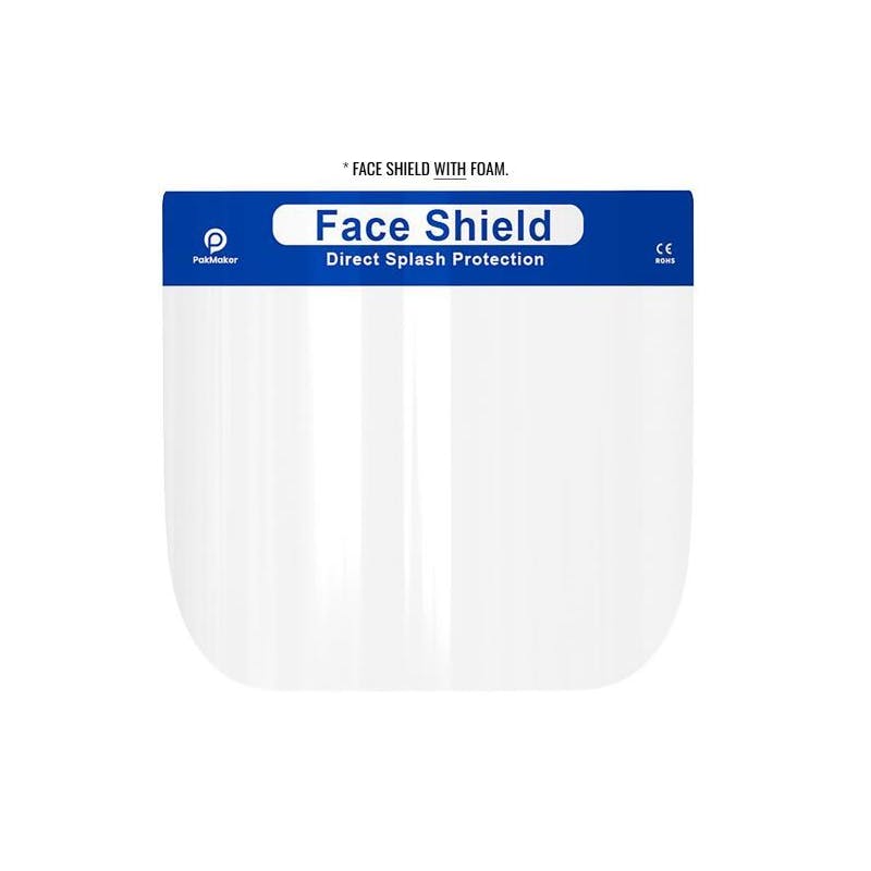 Plastic Face Shield - With Foam