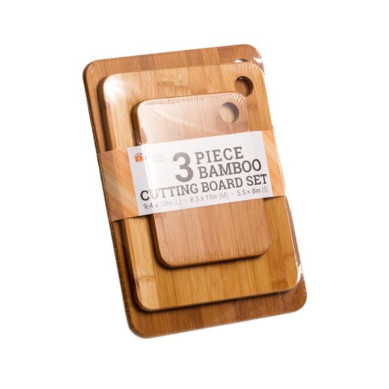 Bamboo Cutting Boards - Set of 3  Plain Design