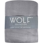 Wolf Classic Fleece Blankets - Twin, Grey, 60"x 90"