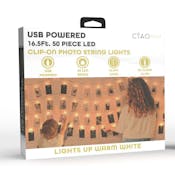 LED Clip-On Photo String Lights - Warm White