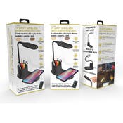 Wireless Charging Desk Lamp - 3 Modes, Black