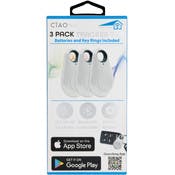 Wireless Tracking Keychains - 3 Pack, White