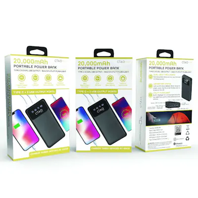 20,000mAh Portable Power Bank