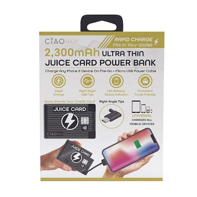 2300 mAh Juice Card Power Banks