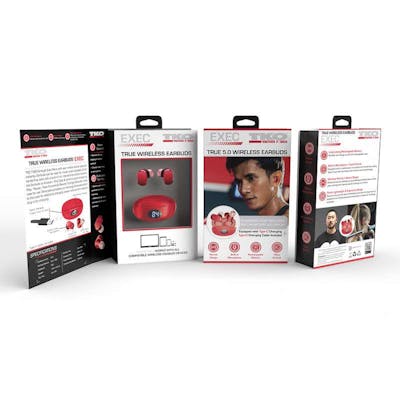 Exec Sport TWS Wireless Earbuds - Red