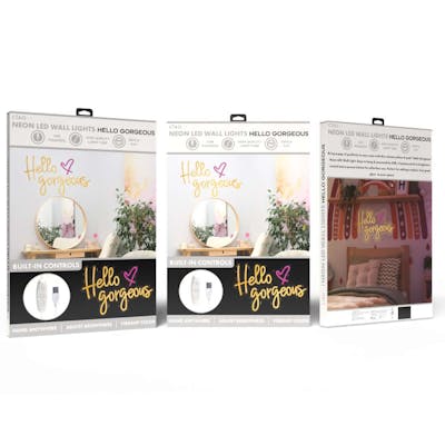 Hello Gorgeous Neon LED Wall Lights