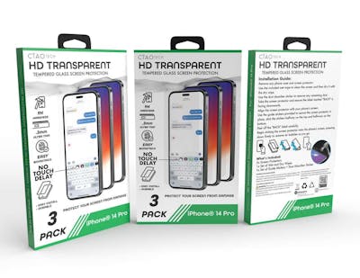 Iphone 14 Pro Glass Transparent Screen Protector, 3pk