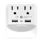 Surge Protection Extender USB Wall Charger - Dual Outlet, 2.4" x 4.5" image number null