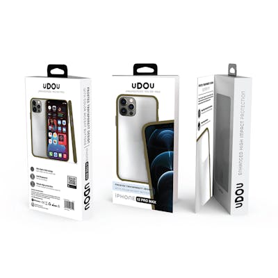iPhone 12 Pro Max Transparent Colored Edge Protective TPU Case