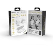 Sweat Resistant Sport Earbuds - White, Microphone