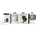 Sweat Resistant Sport Earbuds - Black, Rubberized