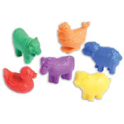 Farm Animal Counters - Assorted Colors, 36 Pack