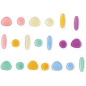 Transparent Junior Rainbow Pebbles - Assorted Colors, 36 pieces
