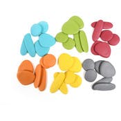 Earth Color Junior Rainbow Pebbles - Assorted Colors, 36 Pieces