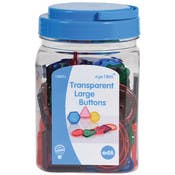 Large Transparent Button Counters - Assorted Colors