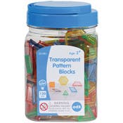 Transparent Pattern Blocks - Mini Jar, Set of 120