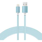 Apple MFI Certified USB to Lightning Cables - Glow in the Dark, Blue, 10'