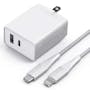 USB-PD Wall Chargers &amp; USB-C to Lightning Cables - White (1 of 2)