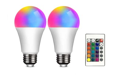 Smart Home Multicolor LED A19 Bulbs - 2 Pack