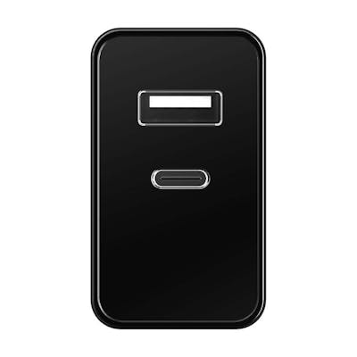 2-Port Wall Chargers - Black, USB-PD 20W