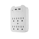 Surge Protectors - 6 Outlets, 2 USB Ports, White image number null