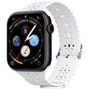 Apple Watch Lace Bands - White, Silicone, 38mm/40mm/41mm
