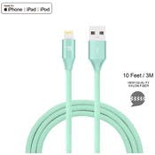 Apple MFi Certified Lightning USB Cable - Turquoise, 10'