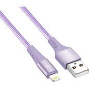 Apple MFI Certified Lightning to Braided Nylon USB Cable - 10', Lilac