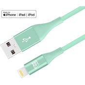 10' Slim Lightning Cables - Sea Green, Apple MFi Certified