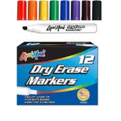 Chisel Tip Dry Erase Markers - Assorted Colors, Low Odor