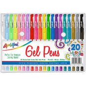 Pastel, Neon, Glitter Gel Pens - 20 Pack, Rubber Grip