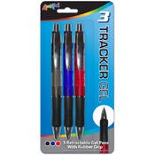 Gel Pens with Rubber Grip - 3 Pack
