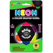 Neon Crayon Wheels - 6 Colors, Non-Toxic