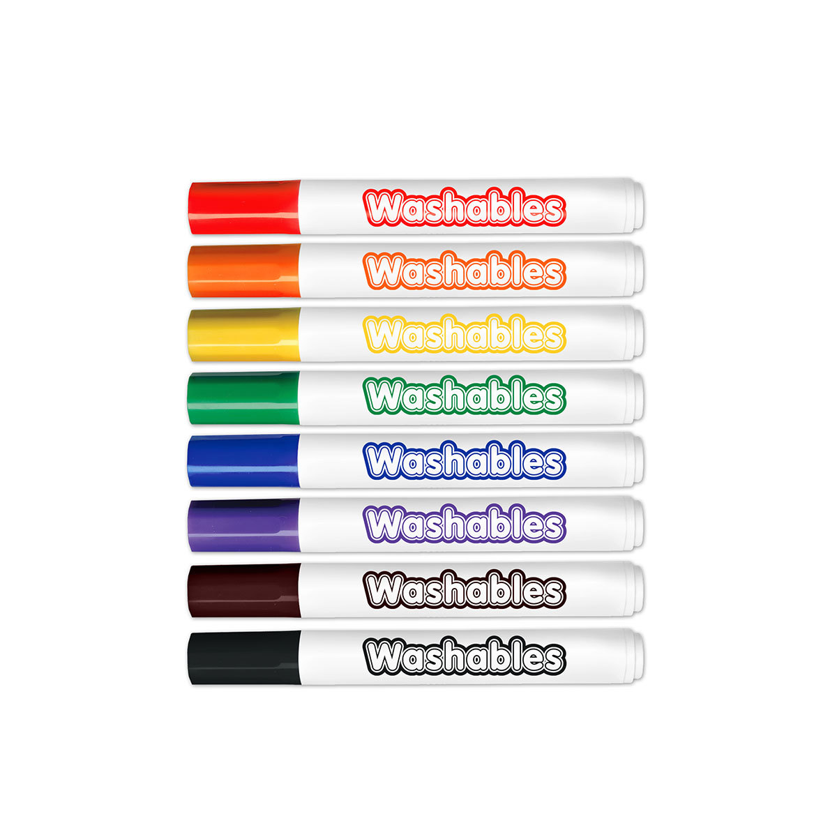 Bazic 8 Color Broad Line Mini Washable Markers