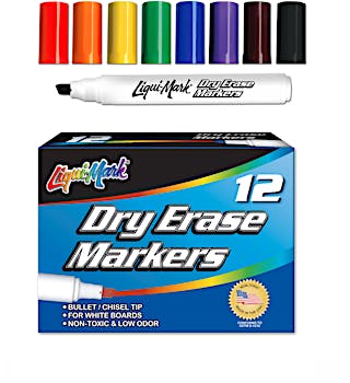 Fine Tip Dry Erase Markers - 24 Pack Black Whiteboard Erasable Markers Bulk  for Kids Adults, Ideal for Classroom School Office Home Use on White