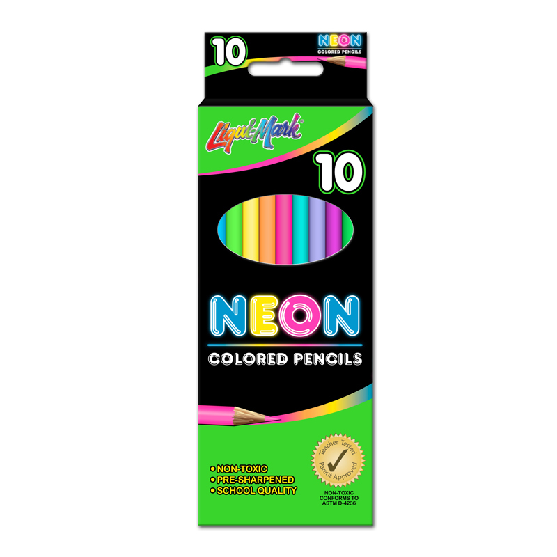 Wholesale Neon Colored Pencils - 10 Pack, Sharpened
