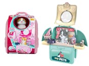Pet Care Station Backpack Playset - 15.5"