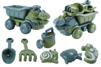 Sand Dinosaur Trucks with Accessories, Two Assorted - 11.5"