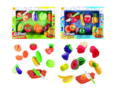 Fruits and Vegetables Food Cutting Playsets, Two Assorted