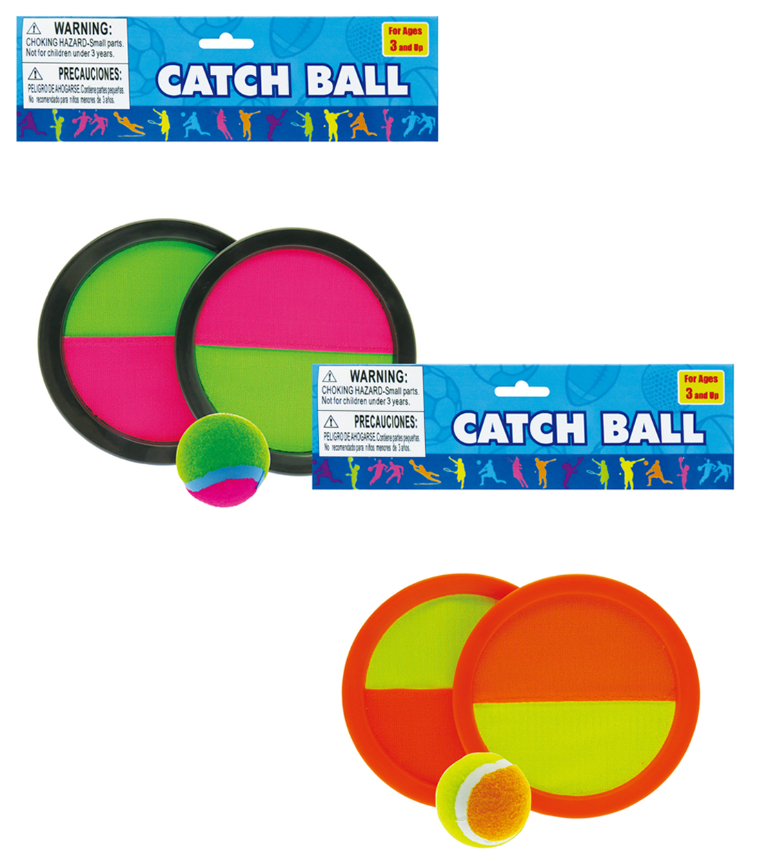 Wholesale Velcro Catch & Toss Play Sets - Assorted Colors