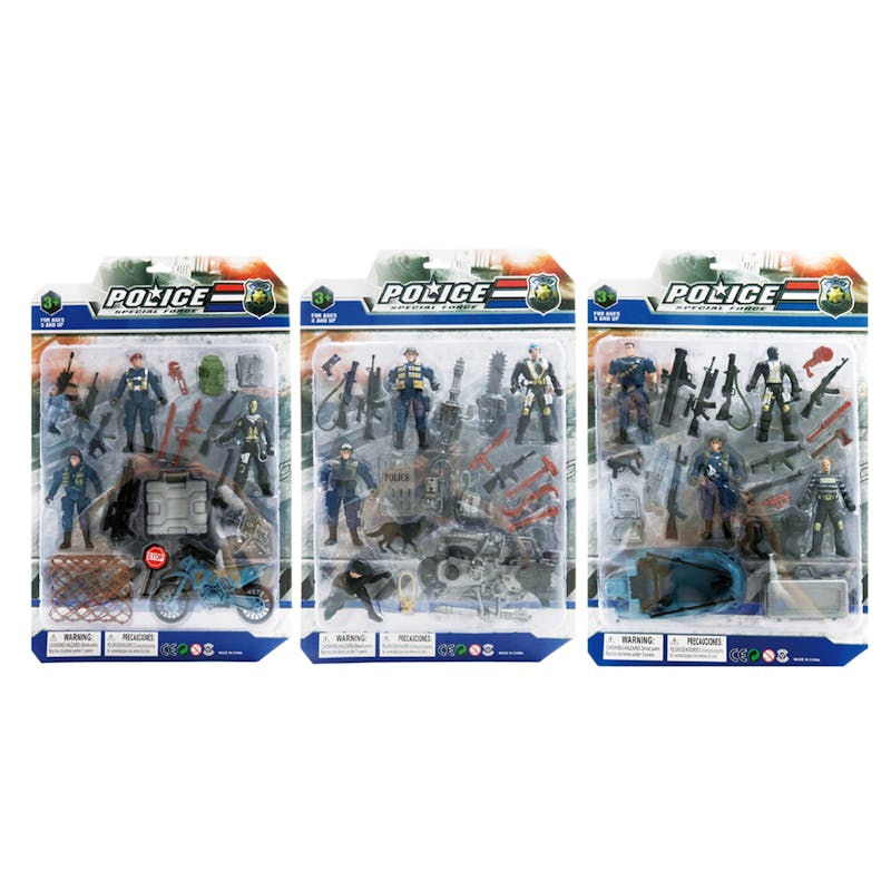Combat Police Play Set (3 assorted)